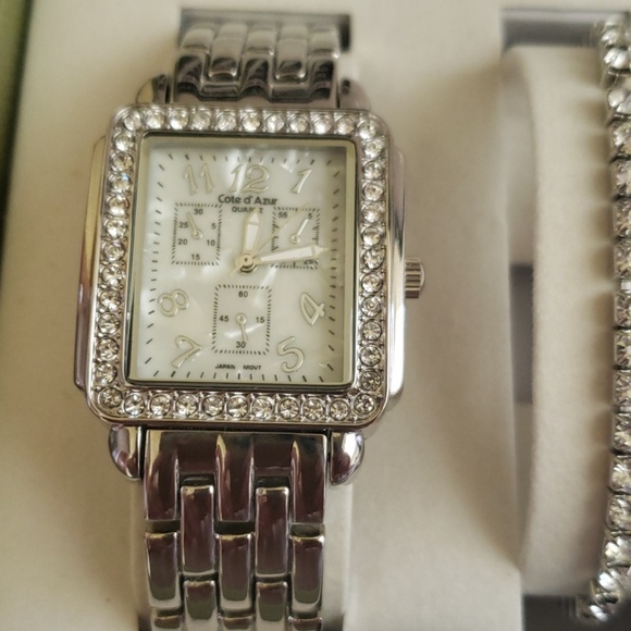 Cote d' Azur Watch, Necklace Bracelet Set - Picture 3 of 7